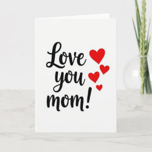 Kärlek Du Mamma Hjärtan Grafikkort Kort