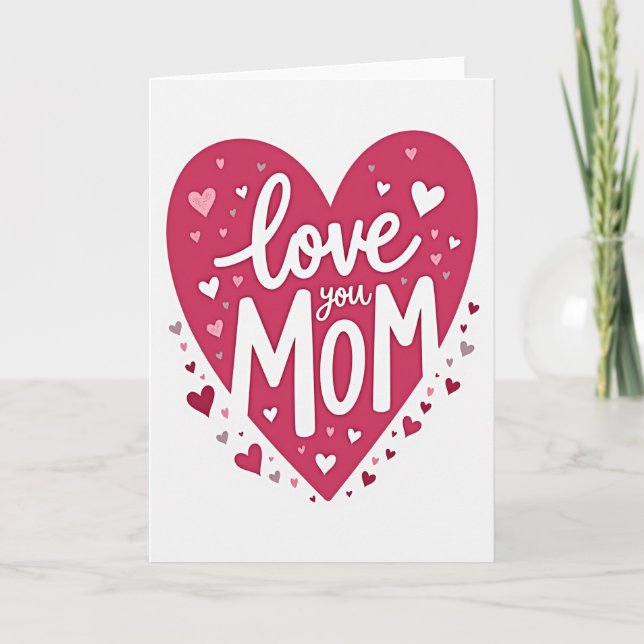 Kärlek Du Mamma Hjärtligt Välkomstkort Kort (Framsida)
