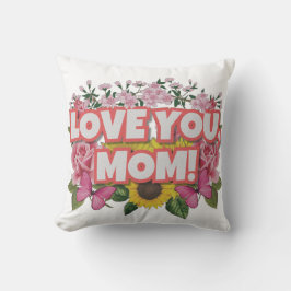 Kärlek du mamma med solblommor kudde