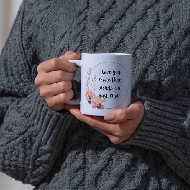 Kärlek du Mamma Modern Cute Mors dag Mugg (Skapare uppladdad)