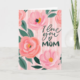 Kärlek du Mamma mors dag Blommigt Kort