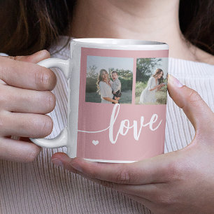 Kärlek du mamma Mors dag fotokollage Kaffemugg