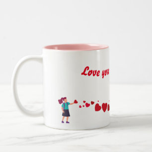 Kärlek du mamma Mors dag Kaffe Mugg Fullt i Kärlek