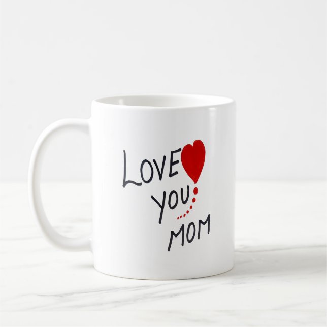 kärlek du mamma mors dag kaffemugg (Vänster)