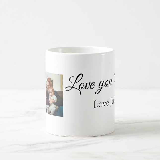 kärlek du mamma mors dag lägg till bild namn kaffemugg (Center)