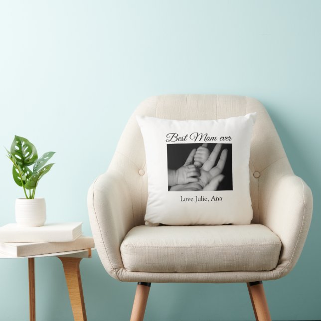 kärlek du mamma mors dag lägg till bild namn kudde (Stol)