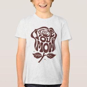 Kärlek Du Mamma Ros Typografi T Shirt
