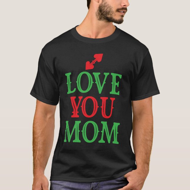 kärlek du mamma t-skjorta t shirt (Framsida)