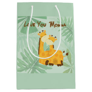 Kärlek Du mamma två Giraffes Mors dag