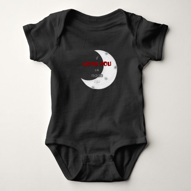 Kärlek du måne och tillbaka t shirt (Framsida)