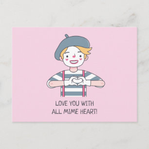 Kärlek du med allt mitt hjärta, Cute Kärlek Pun Vykort