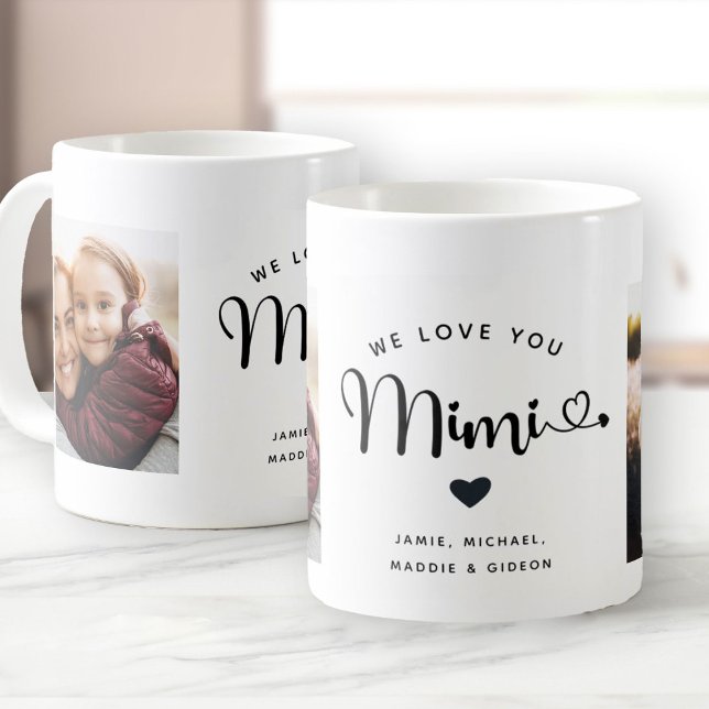 Kärlek du Mimi Hearts Anpassningsbar 2 fotokaffe M Kaffemugg (Skapare uppladdad)