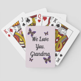 Kärlek Du mormor Bevackra Butterflies Casinokort