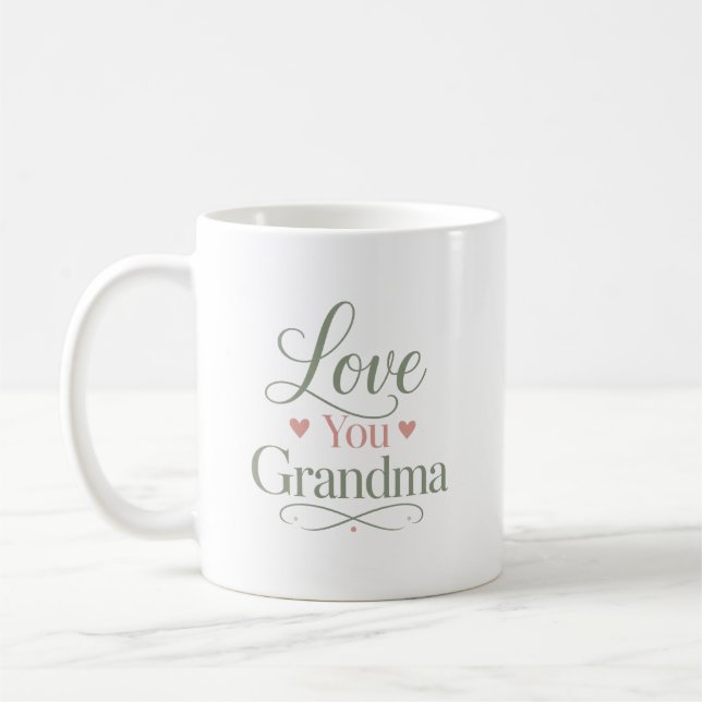 Kärlek Du Mormor Personligt Namn Present Kaffemugg (Vänster)
