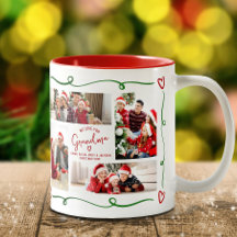 Kärlek Du Mormor Röda Gröna Jul Doodles Foto