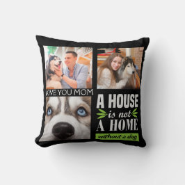 Kärlek du Morsa tre foton och citattecknet Cushion Kudde