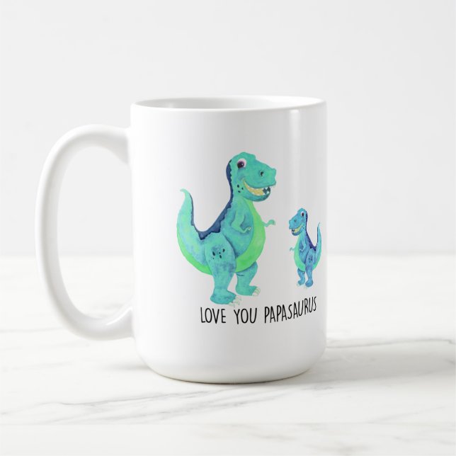 Kärlek du papasaurus mugg (Vänster)
