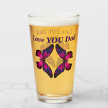 Kärlek Du Pappa Butterfly Beer Glass Fars dag