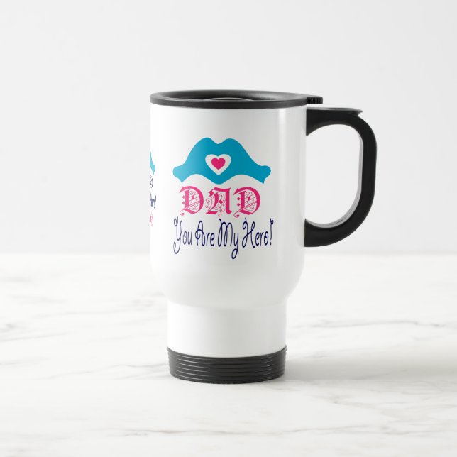 ❤ ☕ Kärlek Du Pappa, du är min Hero Classic Travel Resemugg (Höger)