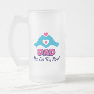 ❤ 🍺 Kärlek Du Pappa, du är min Hero Fabulous Frostat Ölglas