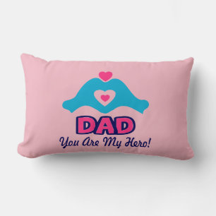 ❤ ↷ Kärlek Du Pappa, du är min Hero Fabulous Lumba Lumbarkudde