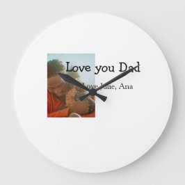 kärlek du pappa fars dag lägg till bild namn stor klocka