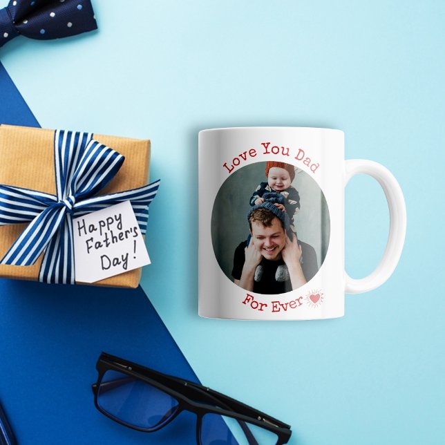 Kärlek du pappa fotokaffe Mugg (Skapare uppladdad)
