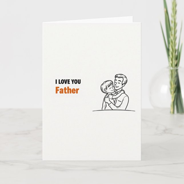 Kärlek Du Pappa Konstkort Kort (Framsida)