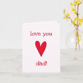 Kärlek du pappa! | Red Heart Fars dag Kort