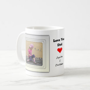 Kärlek Du Pappa två foto och text Kaffemugg