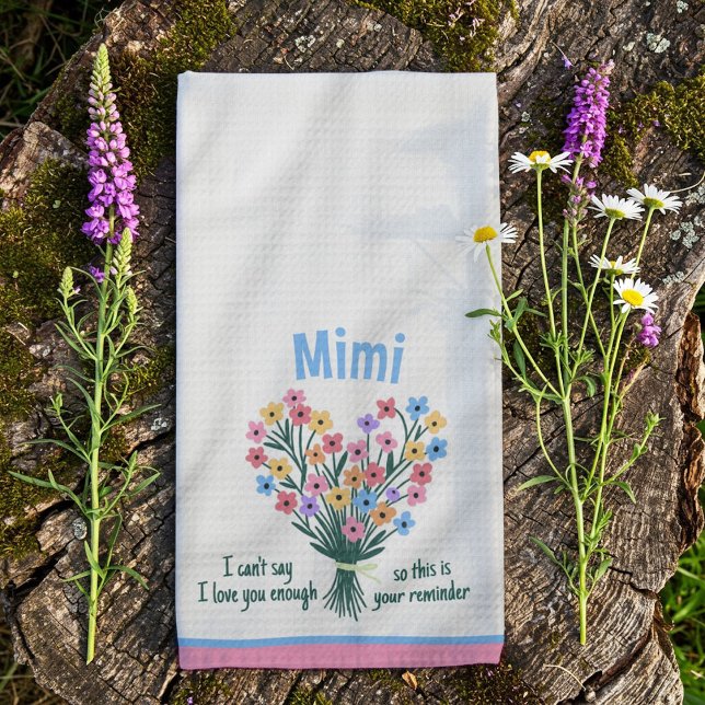 Kärlek Du Reminder Kitchen Towel - Bouquet (Rosa) Kökshandduk (Skapare uppladdad)