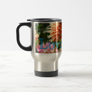 Kärlek Du Reser Kaffe Muggar Dahlia Blommor anpass