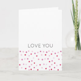 KÄRLEK DU Rosa Polka dots NAMN Sweet Artisan Kort