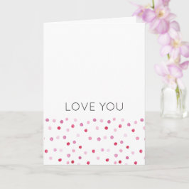 KÄRLEK DU Rosa Polka dots NAMN Sweet Artisan Kort