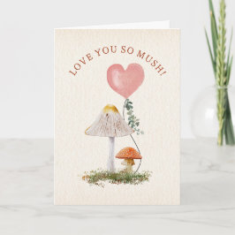 Kärlek du så Mush Mushroom Classroom Valentine Kort