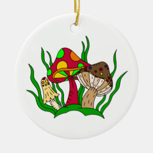 Kärlek du så Mush Mushroom Pun-jul Julgransprydnad Keramik