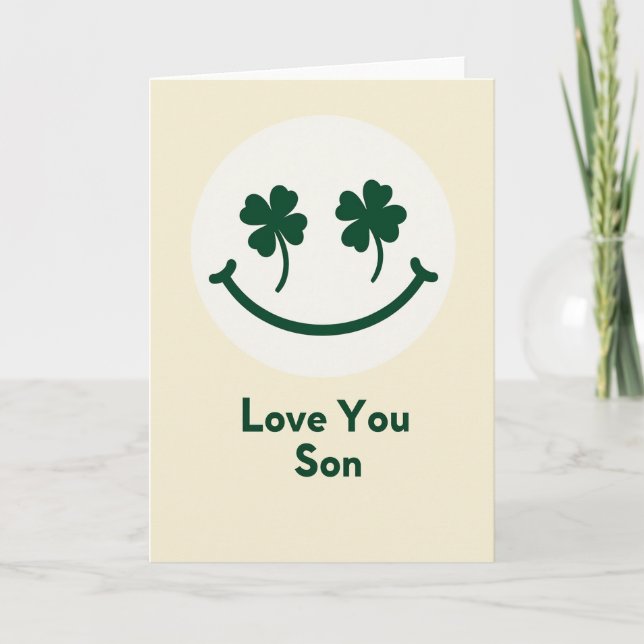 Kärlek Du Son Shamrock-kort Kort (Framsida)
