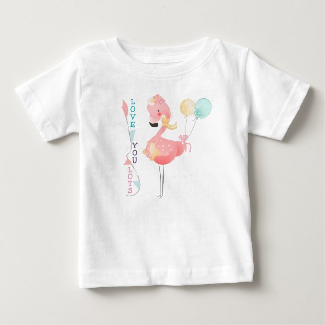 Kärlek du tappar Cute Rosa Flamingo T Shirt (Framsida)