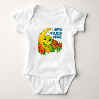 Kärlek Du till Måne- och Back Baby-sköldpaddan T Shirt