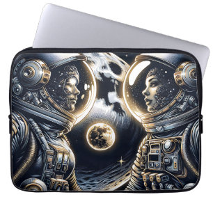 Kärlek Du till Måne och bak Astronauter Laptop Fodral