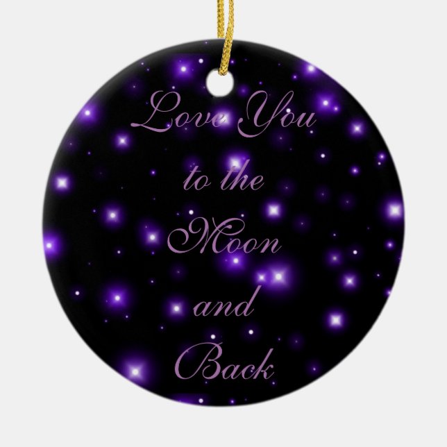 Kärlek Du till Måne och bak Julgransprydnad Keramik (Framsidan)