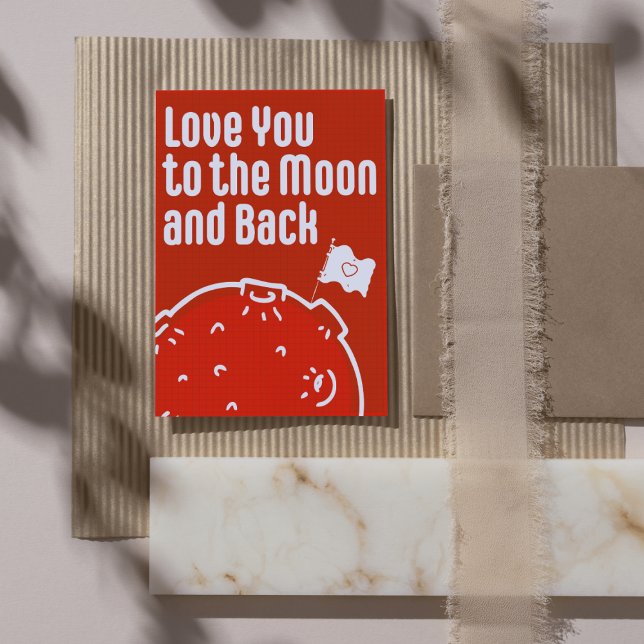Kärlek Du till Måne och bak Julkort (Skapare uppladdad)