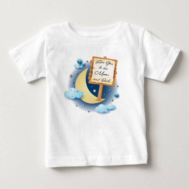 Kärlek Du till Måne och bak T Shirt (Framsida)
