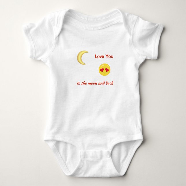 Kärlek Du till Måne och bak T Shirt (Framsida)