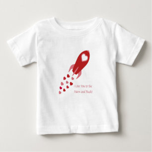 Kärlek Du till Måne och-raketen Frakt T Shirt