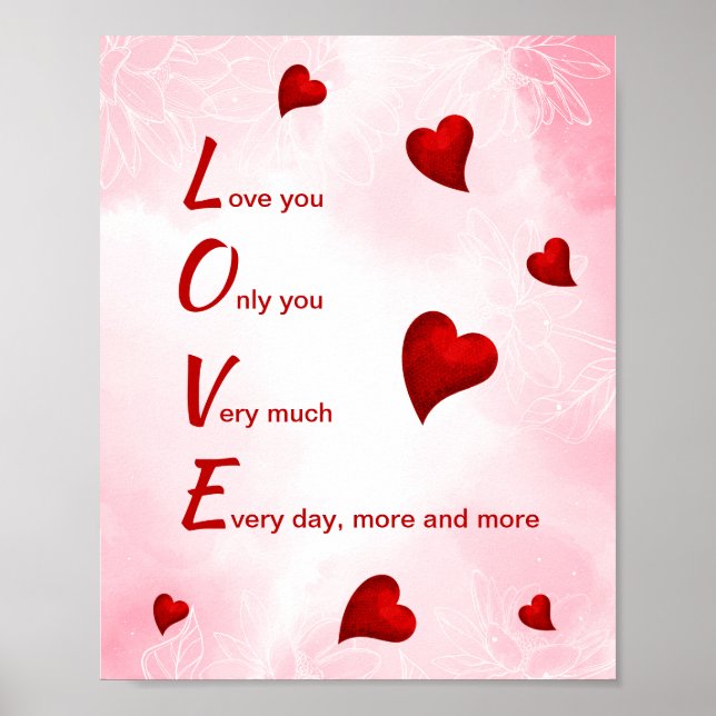 Kärlek, du, Valentine Poster (Framsidan)