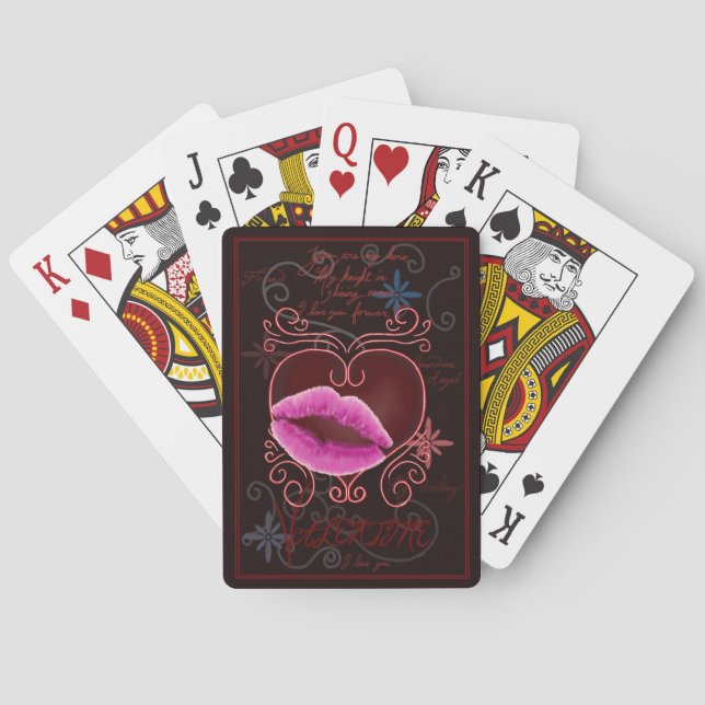 Kärlek du Valentine SMACK utgåva 52-kort Dekk Spel Kort (Baksidan)