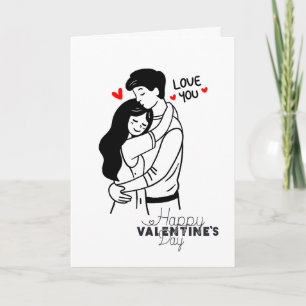 Kärlek Du Valentines Kram Kort