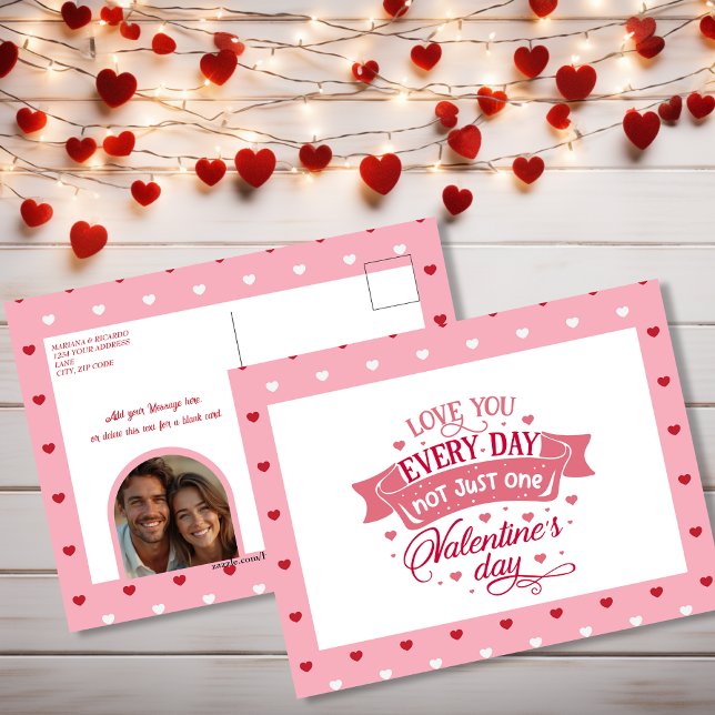 Kärlek du varje dag, inte bara en dag Sweet Helg Vykort (Love you every day not just one day Sweet Holiday Postcard)