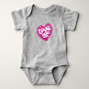 Kärlek du x hjärta baby creeper / överst tee shirt